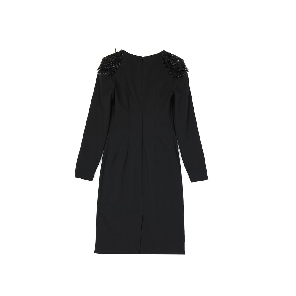 Schwarzes Freizeitkleid aus Elasthan