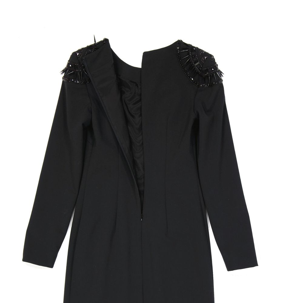 Schwarzes Freizeitkleid aus Elasthan