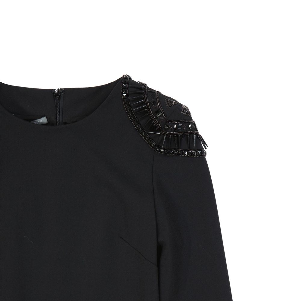 Schwarzes Freizeitkleid aus Elasthan