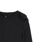 Schwarzes Freizeitkleid aus Elasthan