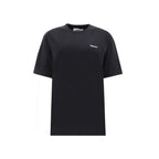 Schwarzes Baumwoll-T-Shirt