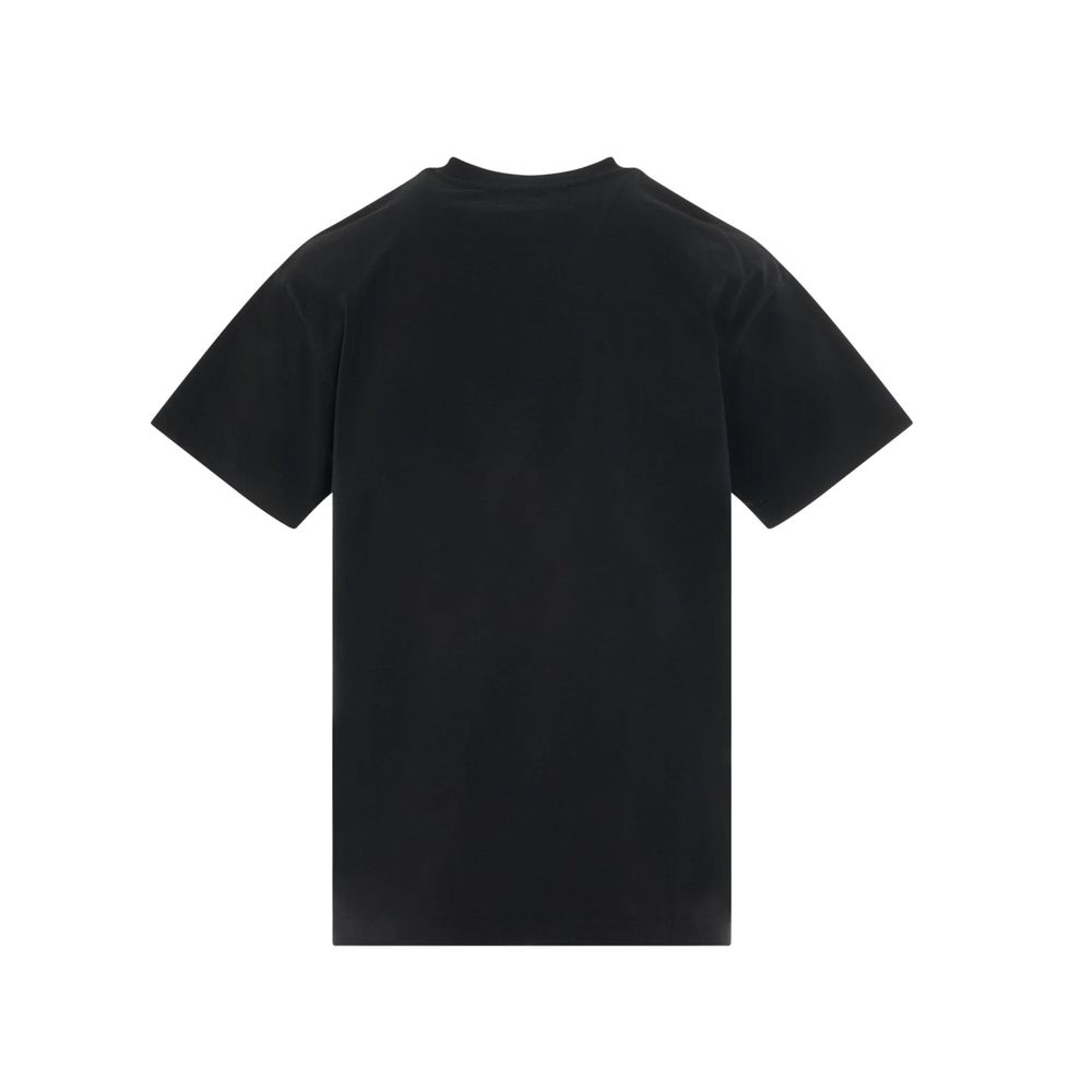 Schwarzes Baumwoll-T-Shirt