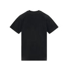 Schwarzes Baumwoll-T-Shirt