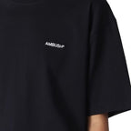 Schwarzes Baumwoll-T-Shirt