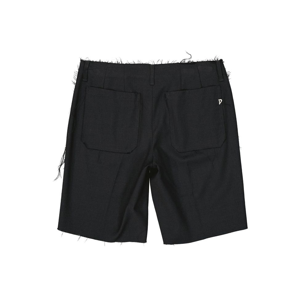 Bermudas aus schwarzer Schurwolle