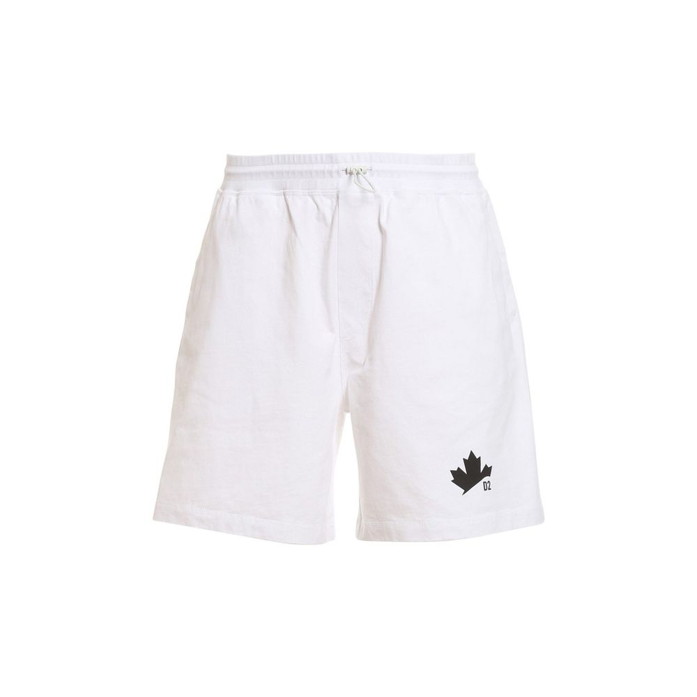 Weiße Baumwollshorts