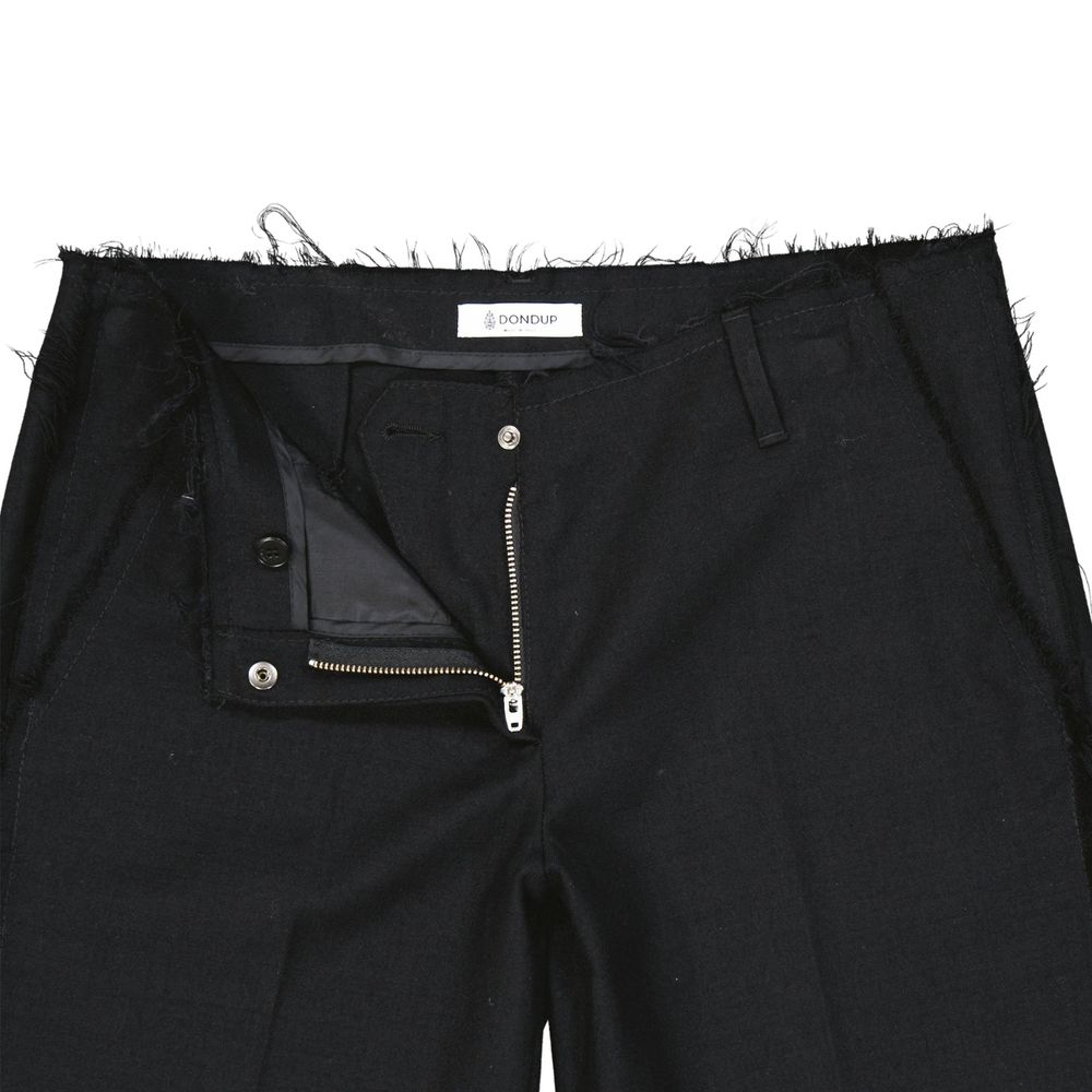 Bermudas aus schwarzer Schurwolle