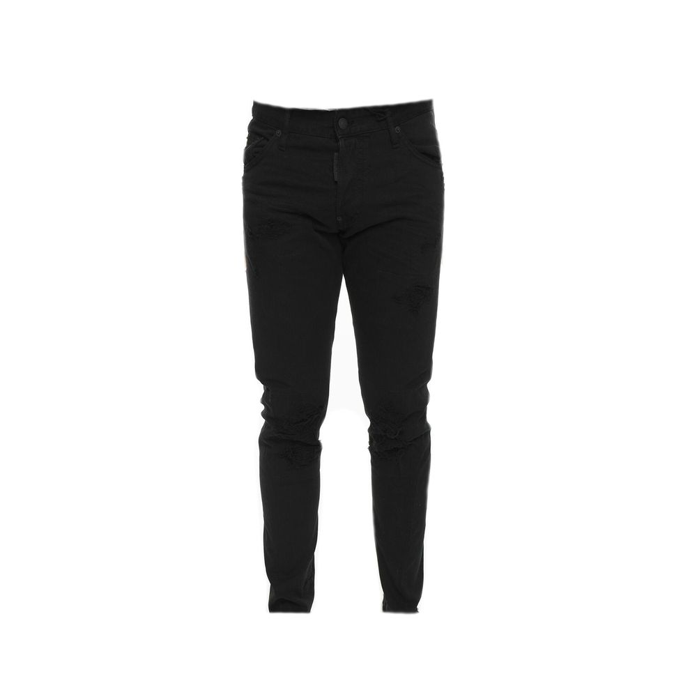Schwarze Skinny Jeans aus Baumwolle