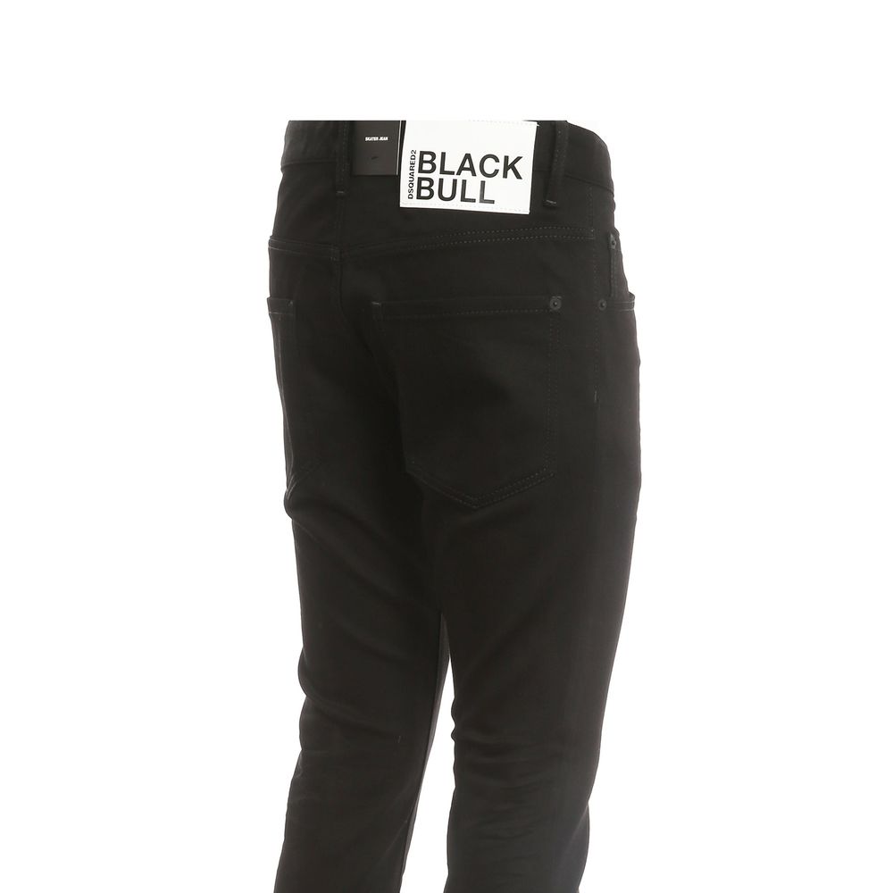Schwarze Skinny Jeans aus Baumwolle
