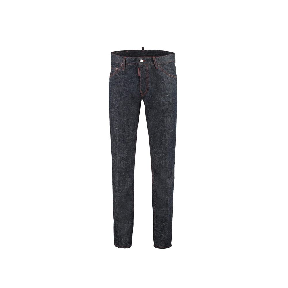 Blaue Skinny Jeans aus Baumwolle