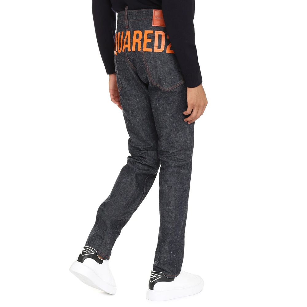 Blaue Skinny Jeans aus Baumwolle