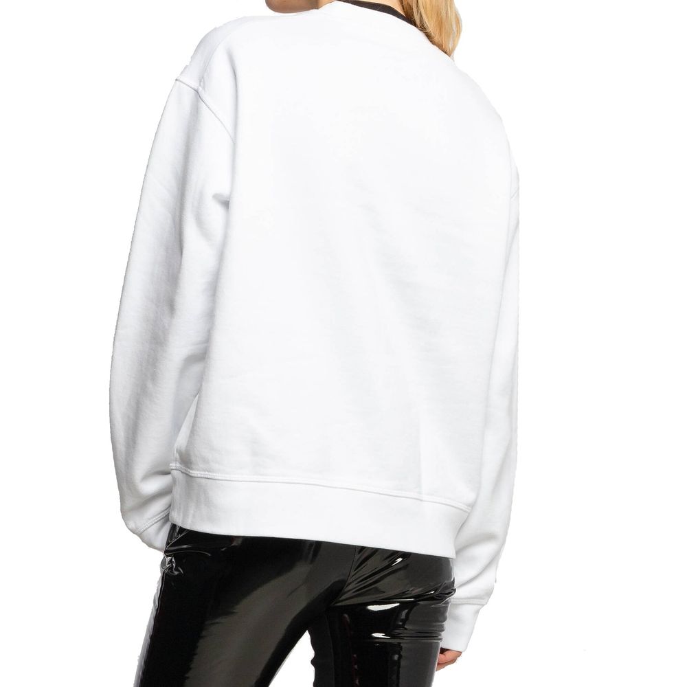 Weißes Baumwollsweatshirt