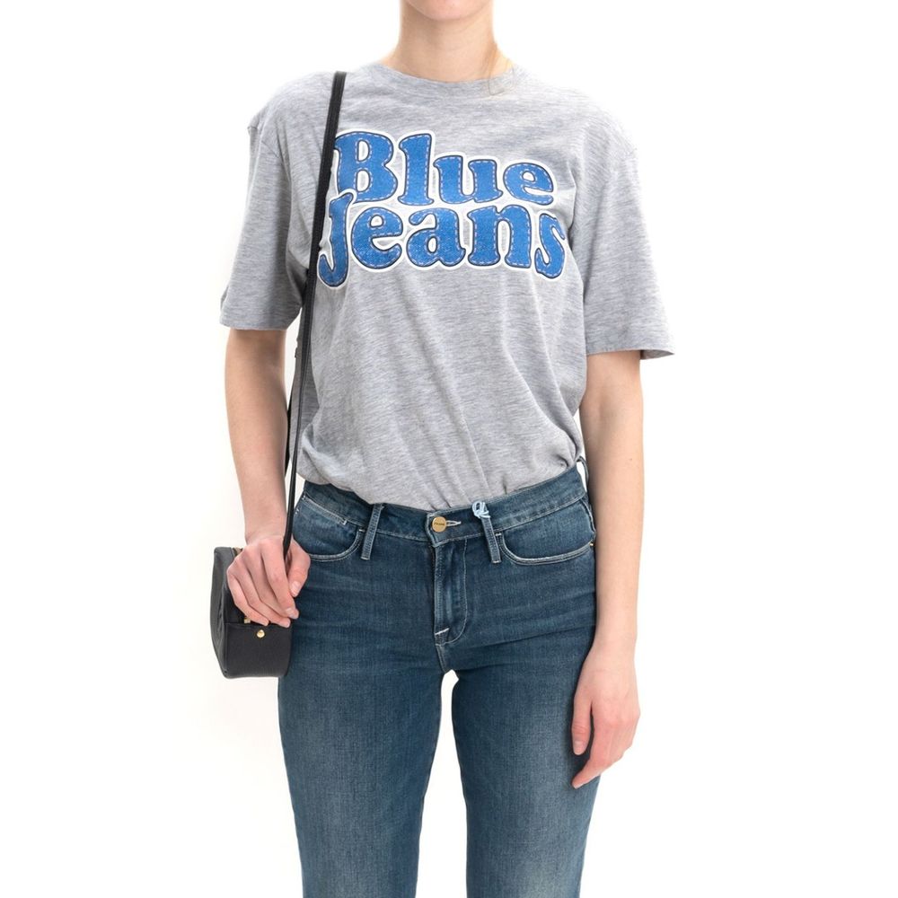 Graues Baumwoll-T-Shirt