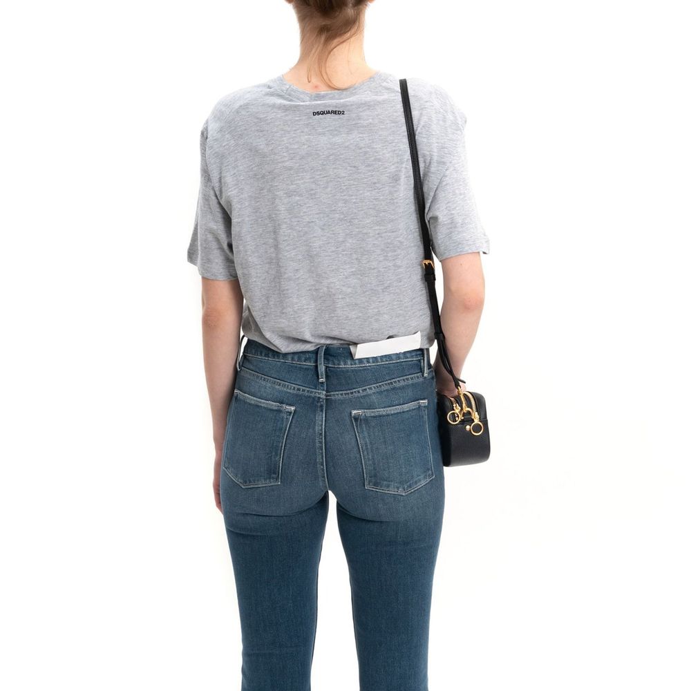 Graues Baumwoll-T-Shirt