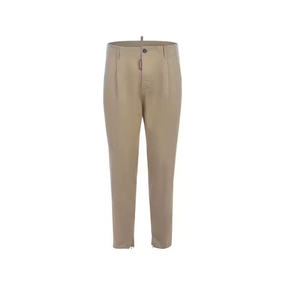 Beige Chino-Hose aus Baumwolle