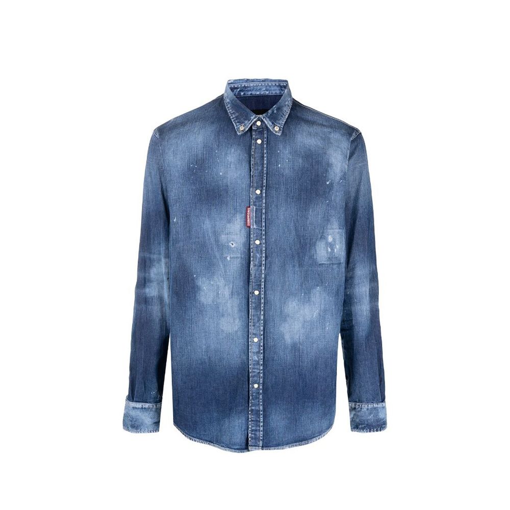 Camicia in denim blu
