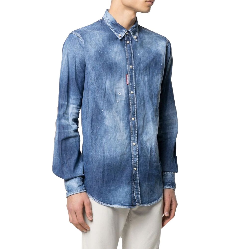 Camicia in denim blu