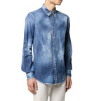 Camicia in denim blu