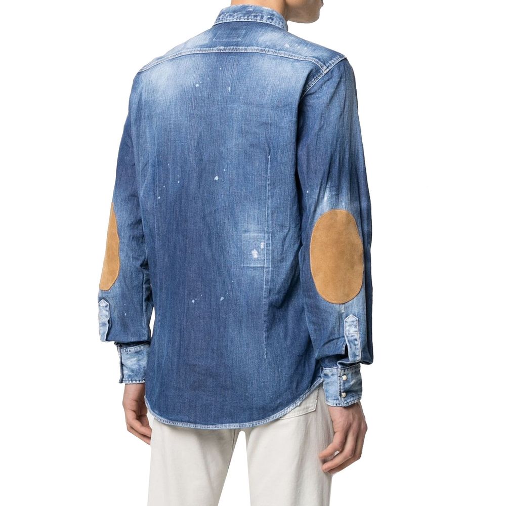 Camicia in denim blu