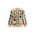 Mehrfarbiger Wollcardigan