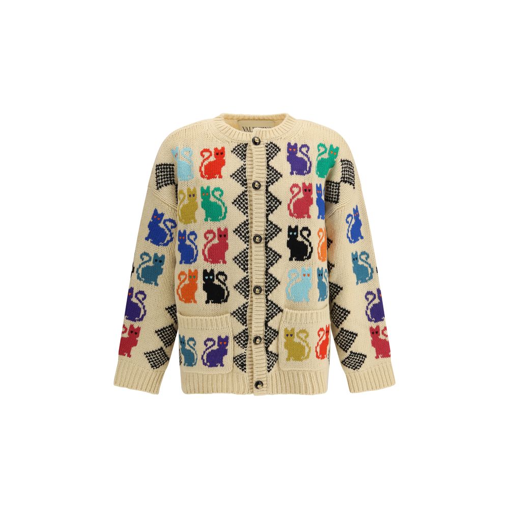 Mehrfarbiger Wollcardigan