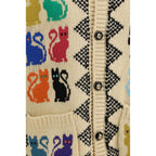 Mehrfarbiger Wollcardigan
