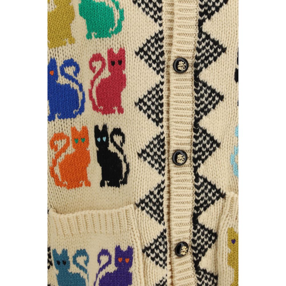 Mehrfarbiger Wollcardigan