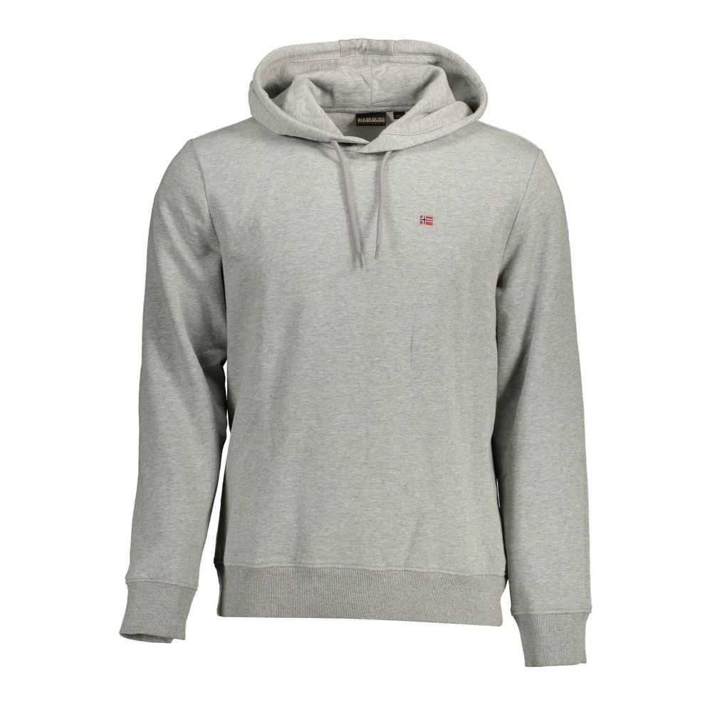 Grauer Kapuzenpullover aus Baumwolle