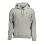 Grauer Kapuzenpullover aus Baumwolle