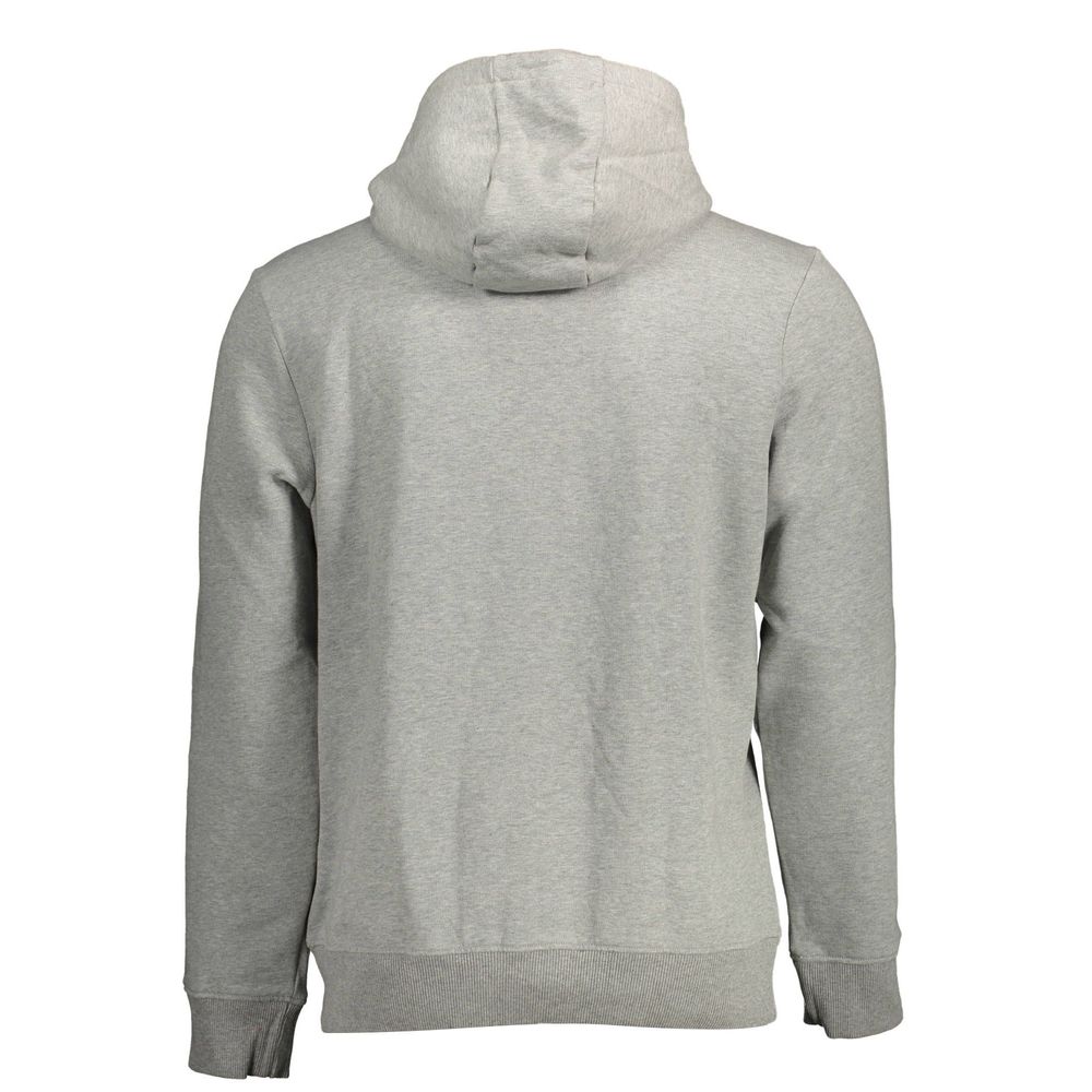 Grauer Kapuzenpullover aus Baumwolle