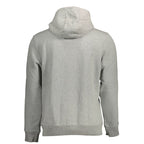 Grauer Kapuzenpullover aus Baumwolle