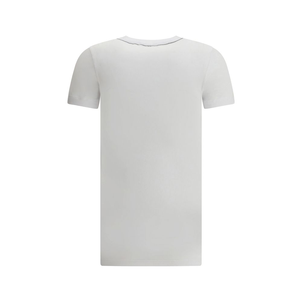 Weißes Baumwoll-T-Shirt