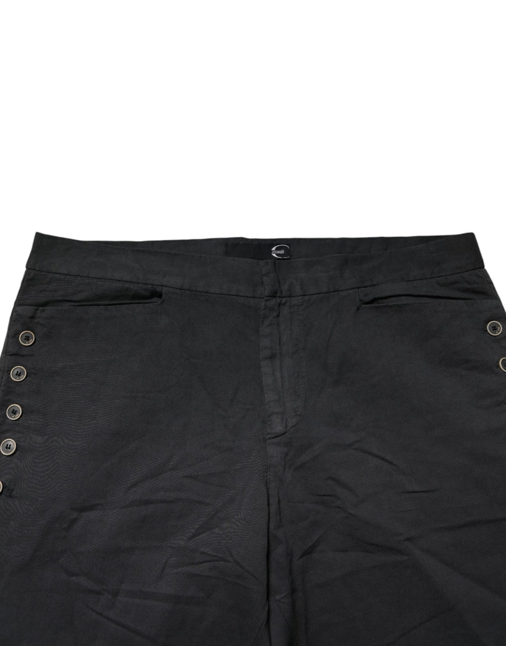 Schwarze Straight Fit Mid Waist Jeans aus Denim