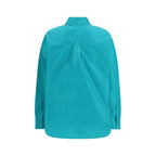 Blue Silk Dress Shirt