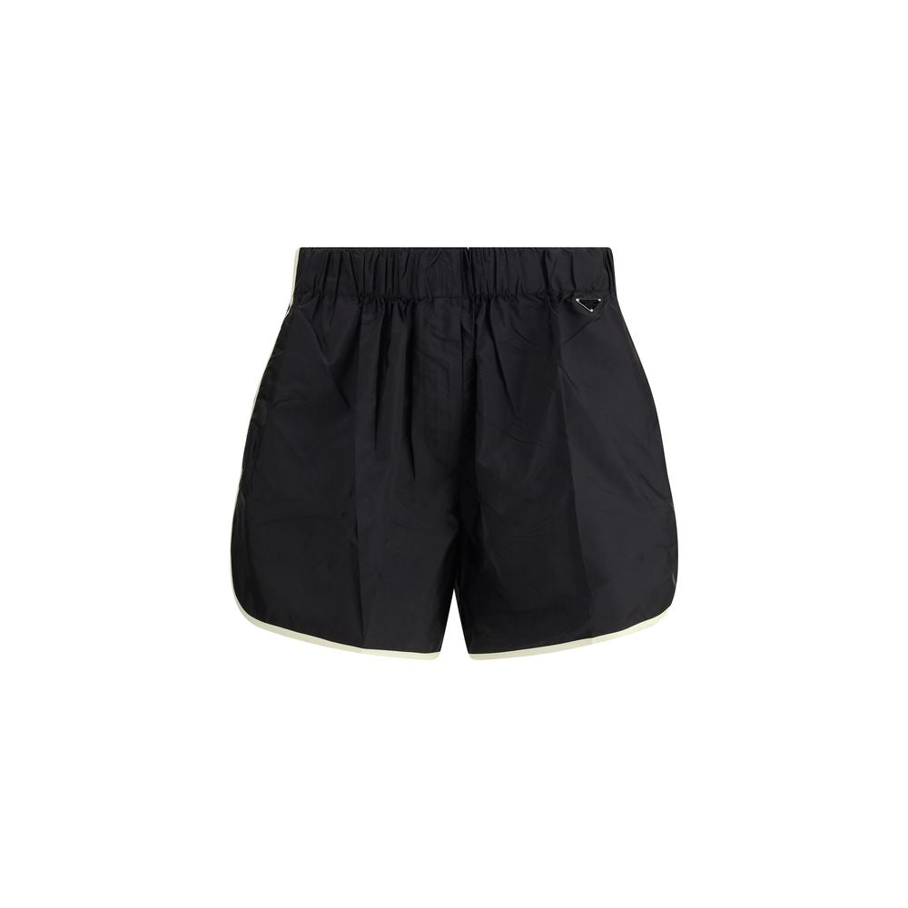 Bermudashorts aus schwarzem Recycling-Polyamid