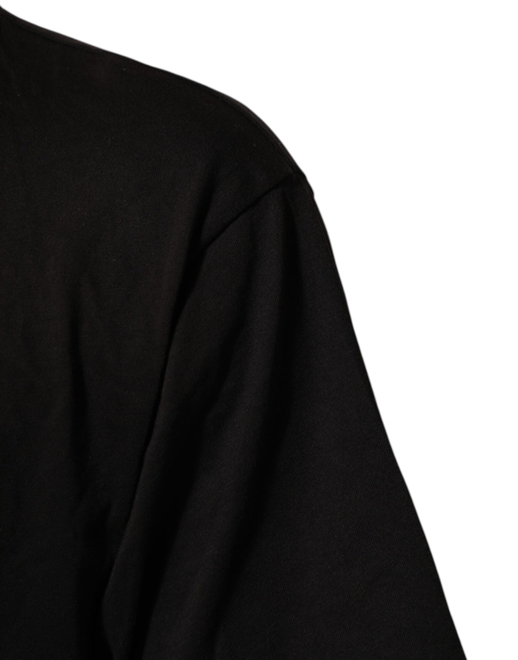 T-shirt girocollo in cotone con stampa logo nera