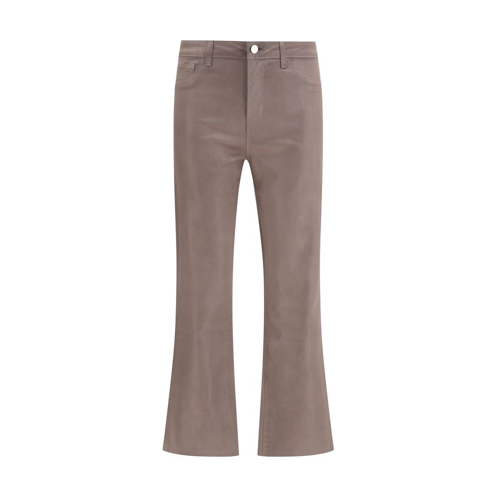 Beige High-Waist-Jeans aus Baumwolle