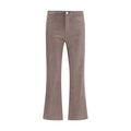 Beige High-Waist-Jeans aus Baumwolle
