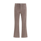 Beige High-Waist-Jeans aus Baumwolle