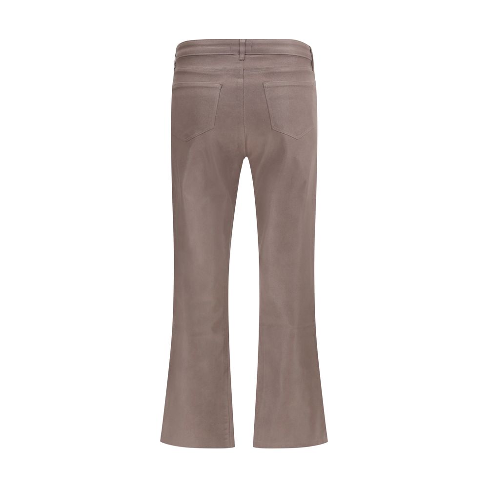 Beige High-Waist-Jeans aus Baumwolle