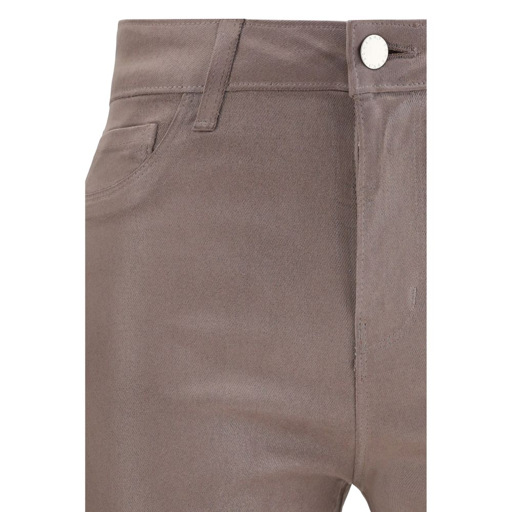 Beige High-Waist-Jeans aus Baumwolle