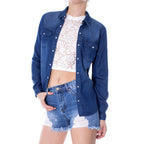 Camicia in denim blu