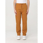 Pantalone casual in lino marrone