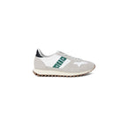 Gray Leather Athletic Sneakers