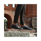 Mocassini slip-on in pelle nera