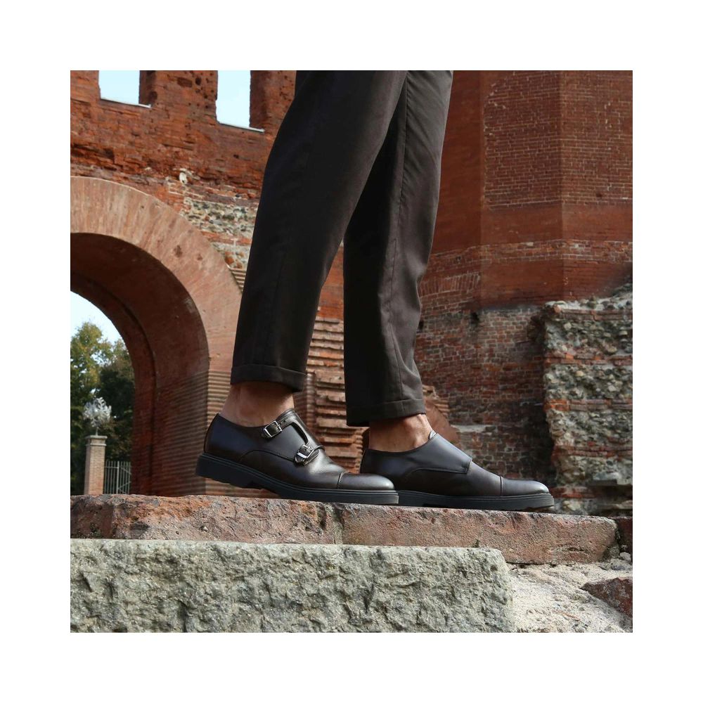 Mocassini slip-on in pelle nera