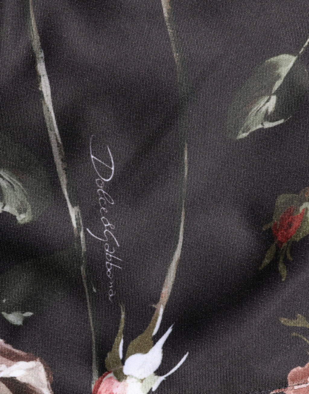 Schwarze Chino-Hose mit geradem Bein und Blumenmuster