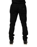 Black Sacred Heart Skinny Jeans für Herren