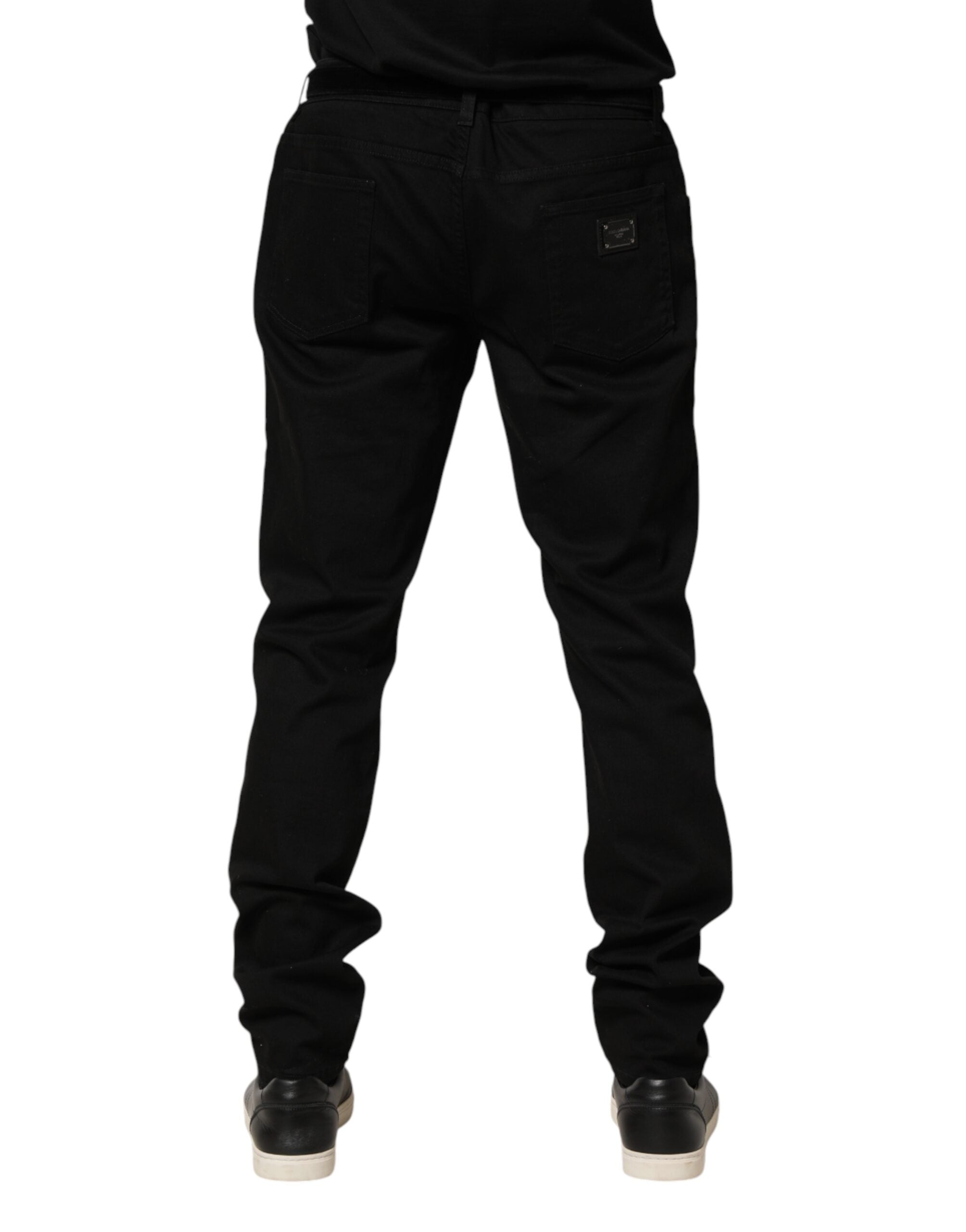 Black Sacred Heart Skinny Jeans für Herren