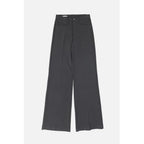 Gray Polyester Casual Pants